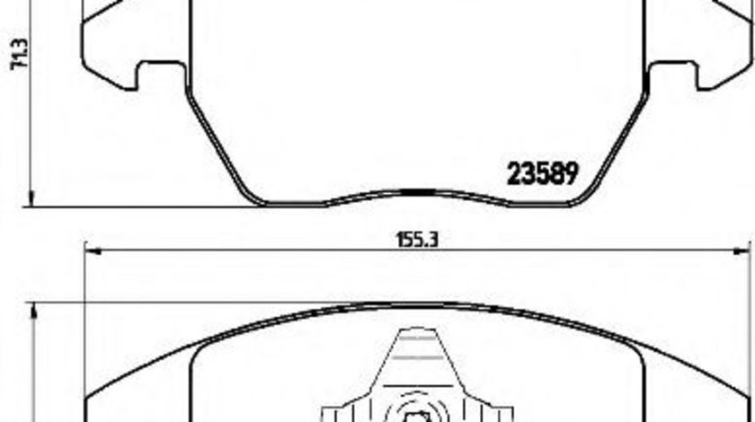 Set placute frana,frana disc PEUGEOT 307 CC (3B) (2003 - 2016) BREMBO P 61 076 piesa NOUA