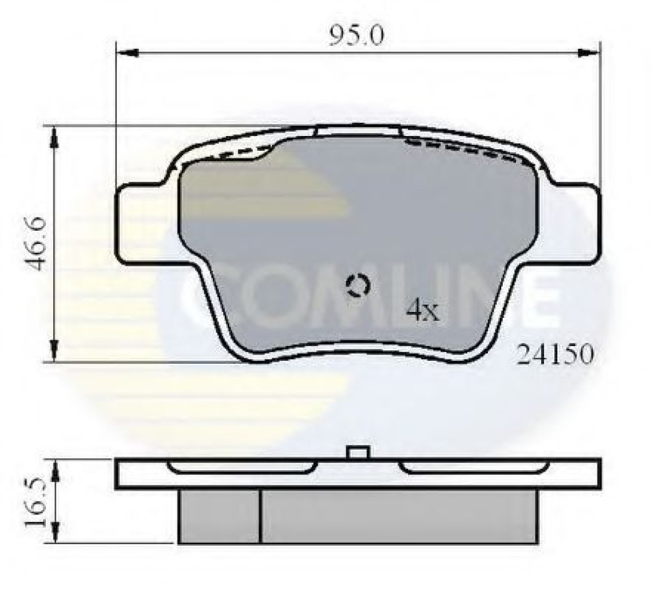 Set placute frana,frana disc PEUGEOT 307 CC (3B) (2003 - 2016) COMLINE CBP01658 piesa NOUA