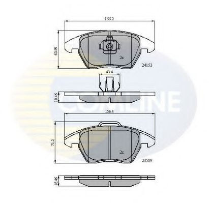 Set placute frana,frana disc PEUGEOT 307 Estate (3E) (2002 - 2016) COMLINE CBP01308 piesa NOUA