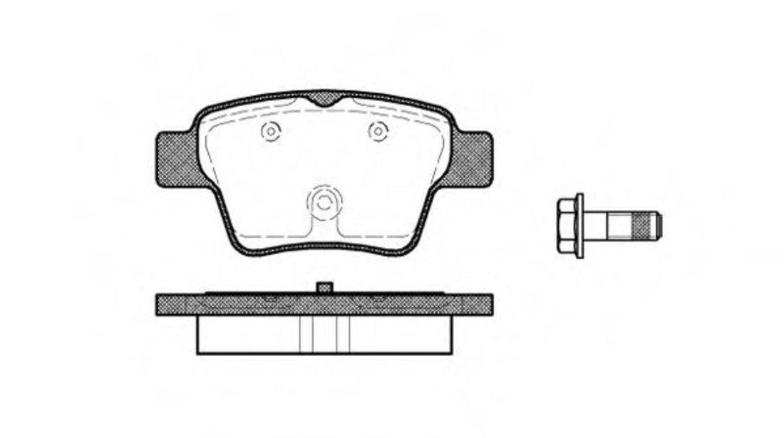 Set placute frana,frana disc PEUGEOT 307 SW (3H) (2002 - 2016) REMSA 1138.00 piesa NOUA