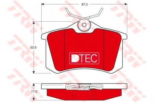 Set placute frana,frana disc PEUGEOT 307 SW (3H) (2002 - 2016) TRW GDB1330DTE piesa NOUA