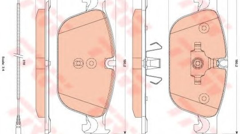 Set placute frana,frana disc PEUGEOT 308 (4A, 4C) (2007 - 2016) TRW GDB1889 piesa NOUA