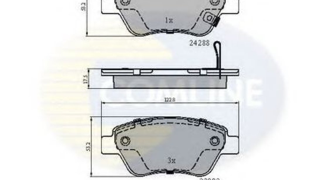 Set placute frana,frana disc PEUGEOT 308 (4A, 4C) (2007 - 2016) COMLINE CBP31594 piesa NOUA