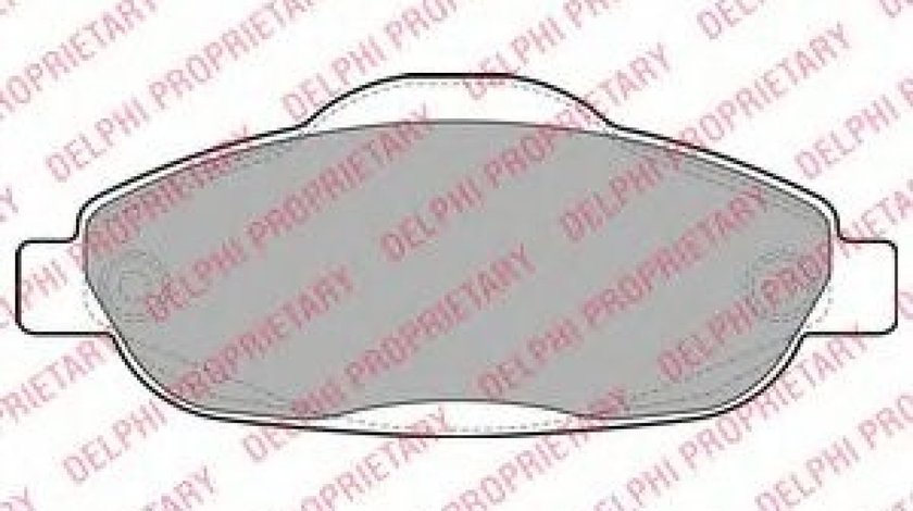 Set placute frana,frana disc PEUGEOT 308 CC (2009 - 2016) DELPHI LP2070 piesa NOUA