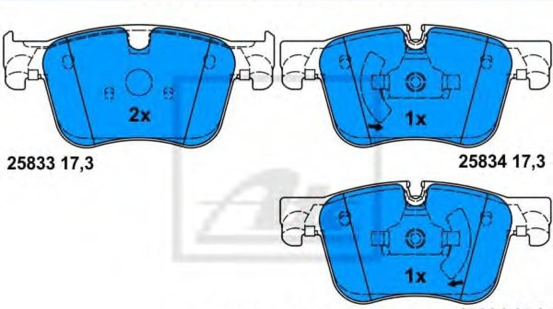 Set placute frana,frana disc PEUGEOT 308 II (2013 - 2016) ATE 13.0460-7300.2 piesa NOUA