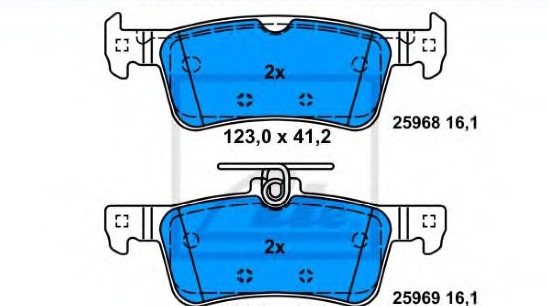 Set placute frana,frana disc PEUGEOT 308 II (2013 - 2016) ATE 13.0460-7295.2 piesa NOUA