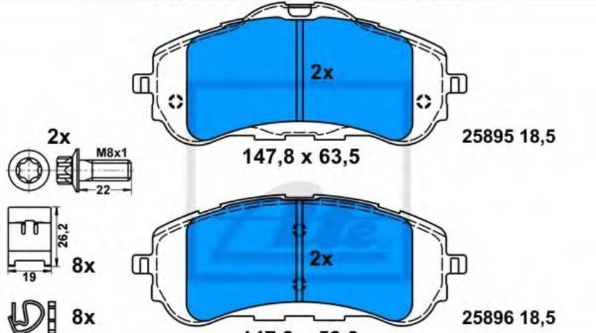 Set placute frana,frana disc PEUGEOT 308 II (2013 - 2016) ATE 13.0460-3870.2 piesa NOUA