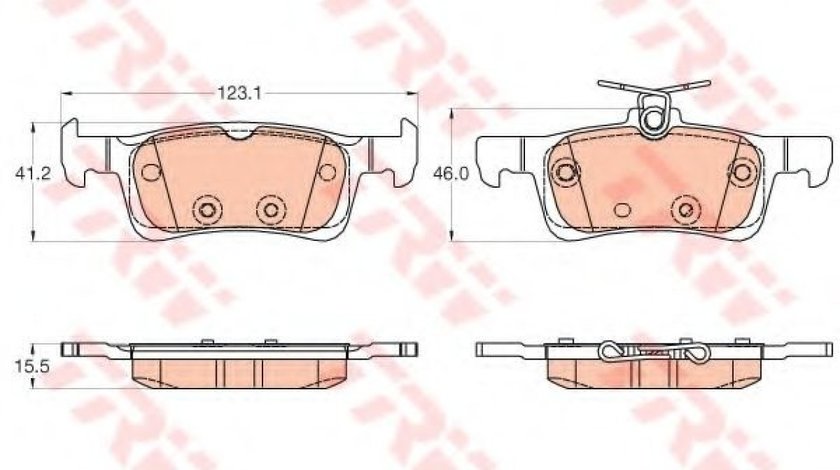 Set placute frana,frana disc PEUGEOT 308 II SW (2014 - 2016) TRW GDB2037 piesa NOUA