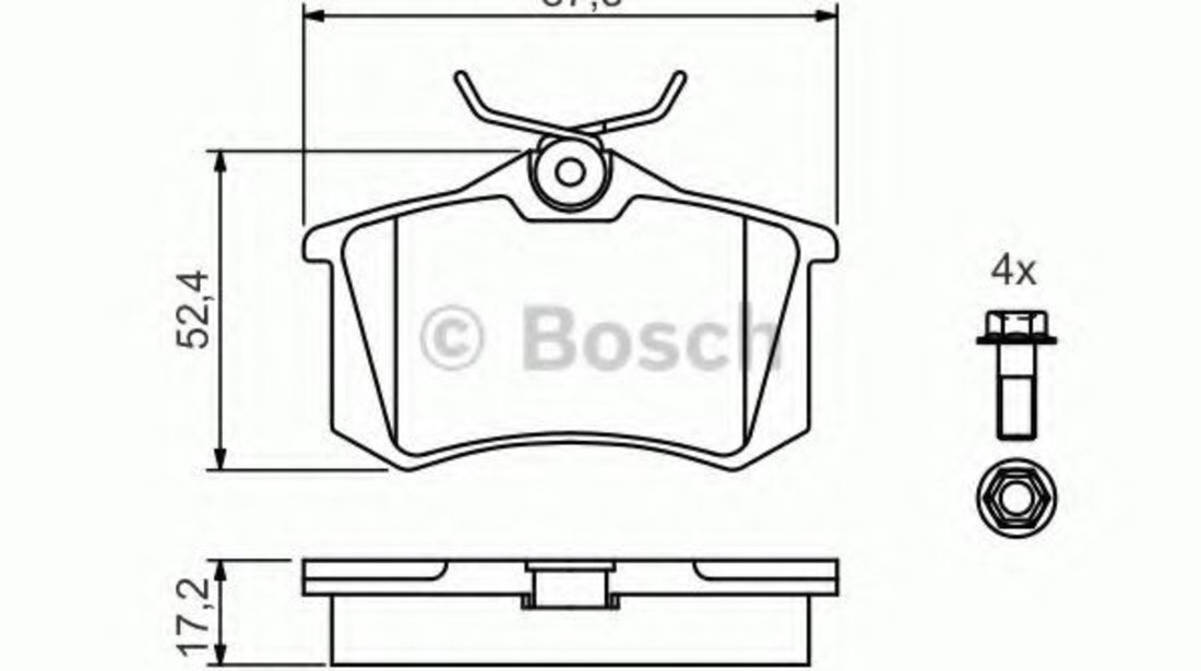 Set placute frana,frana disc PEUGEOT 308 SW (2007 - 2016) BOSCH 0 986 461 769 piesa NOUA