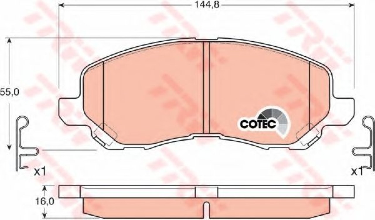 Set placute frana,frana disc PEUGEOT 4008 (2012 - 2016) TRW GDB3287 piesa NOUA