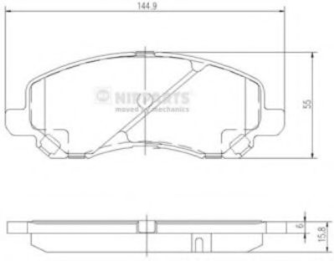 Set placute frana,frana disc PEUGEOT 4008 (2012 - 2016) NIPPARTS J3605046 piesa NOUA