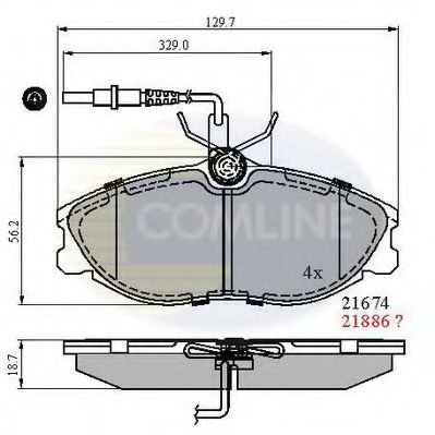 Set placute frana,frana disc PEUGEOT 406 (8B) (1995 - 2005) COMLINE CBP1340 piesa NOUA