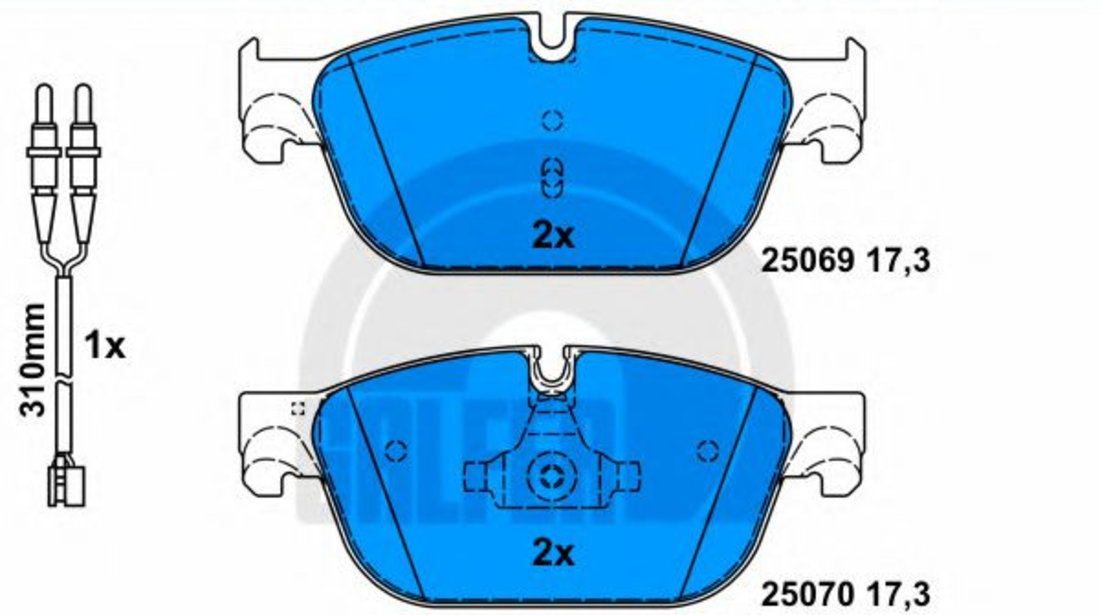 Set placute frana,frana disc PEUGEOT 407 (6D) (2004 - 2016) GALFER B1.G120-1039.2 piesa NOUA