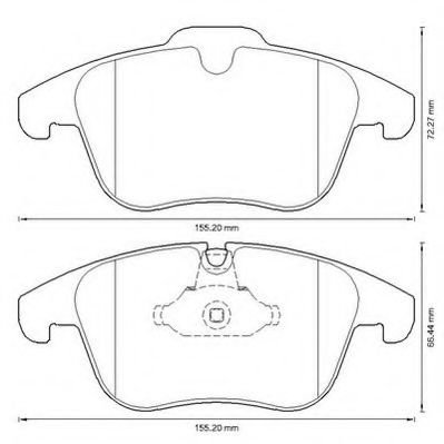 Set placute frana,frana disc PEUGEOT 407 (6D) (2004 - 2016) JURID 573311JC piesa NOUA