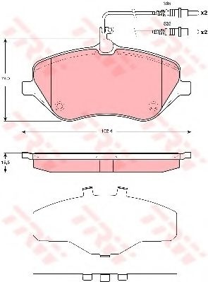 Set placute frana,frana disc PEUGEOT 407 (6D) (2004 - 2016) TRW GDB1663 piesa NOUA