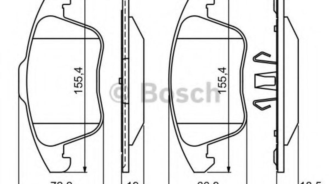 Set placute frana,frana disc PEUGEOT 5008 (2009 - 2016) BOSCH 0 986 494 324 piesa NOUA