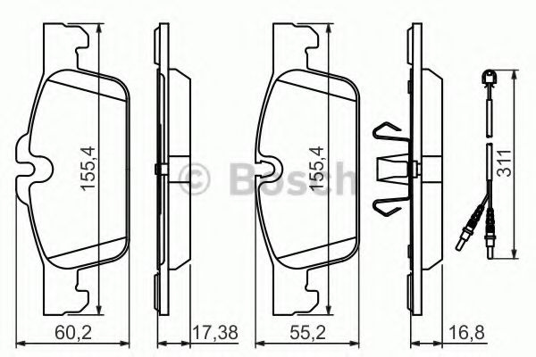 Set placute frana,frana disc PEUGEOT 508 (2010 - 2016) BOSCH 0 986 494 527 piesa NOUA