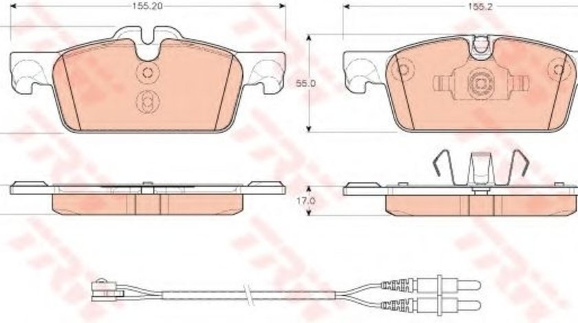 Set placute frana,frana disc PEUGEOT 508 SW (2010 - 2016) TRW GDB1929 piesa NOUA