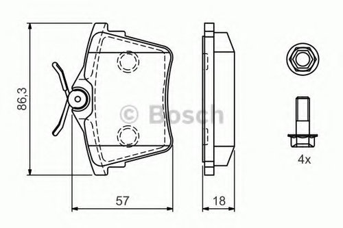 Set placute frana,frana disc PEUGEOT 607 (9D, 9U) (2000 - 2016) BOSCH 0 986 494 095 piesa NOUA