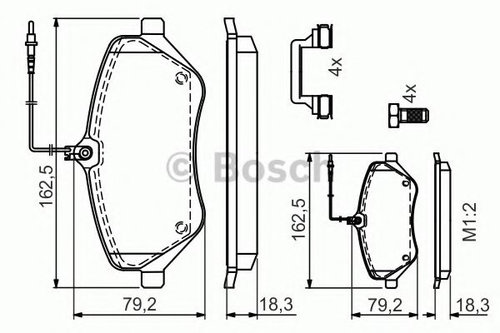 Set placute frana,frana disc PEUGEOT 607 (9D, 9U) (2000 - 2016) BOSCH 0 986 494 585 piesa NOUA