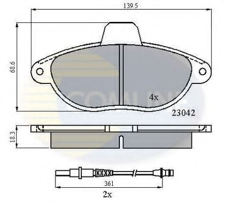 Set placute frana,frana disc PEUGEOT 806 (221) (1994 - 2002) COMLINE CBP2714 piesa NOUA