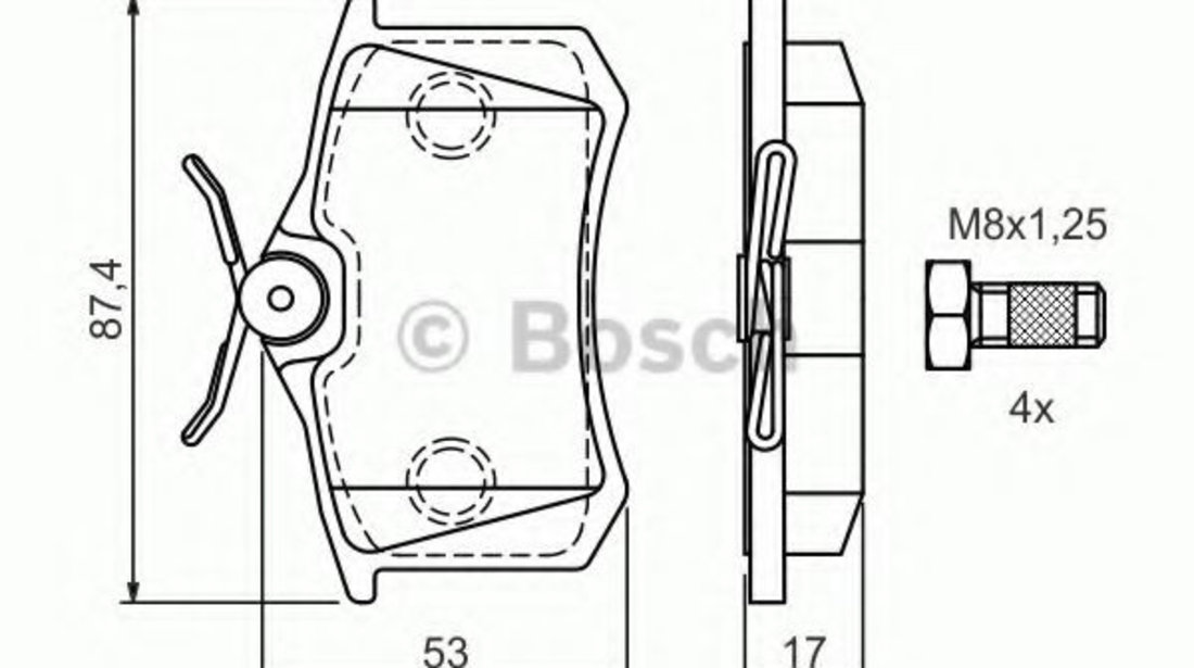 Set placute frana,frana disc PEUGEOT 807 (E) (2002 - 2016) BOSCH 0 986 424 751 piesa NOUA