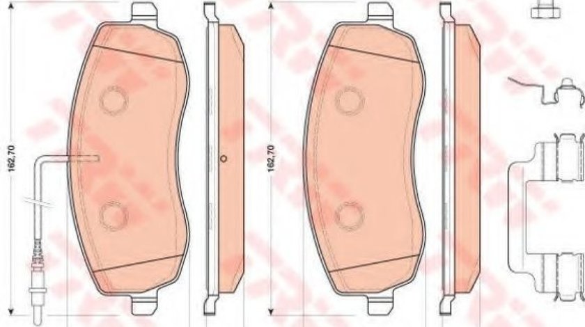 Set placute frana,frana disc PEUGEOT 807 (E) (2002 - 2016) TRW GDB1820 piesa NOUA