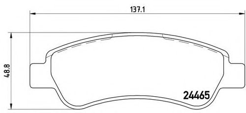 Set placute frana,frana disc PEUGEOT BOXER bus (2006 - 2016) BREMBO P 61 091 piesa NOUA