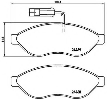 Set placute frana,frana disc PEUGEOT BOXER platou / sasiu (2006 - 2016) BREMBO P 23 143 piesa NOUA