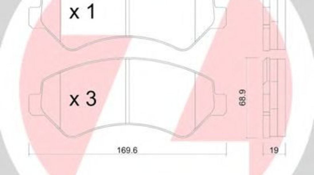 Set placute frana,frana disc PEUGEOT BOXER platou / sasiu (2006 - 2016) ZIMMERMANN 24466.190.1 piesa NOUA