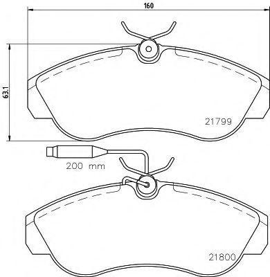 Set placute frana,frana disc PEUGEOT BOXER caroserie (230L) (1994 - 2002) TEXTAR 2179901 piesa NOUA