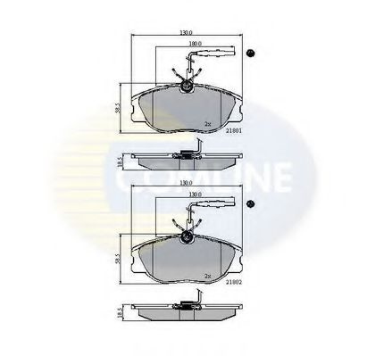 Set placute frana,frana disc PEUGEOT EXPERT Van (222) (1995 - 2016) COMLINE CBP11001 piesa NOUA