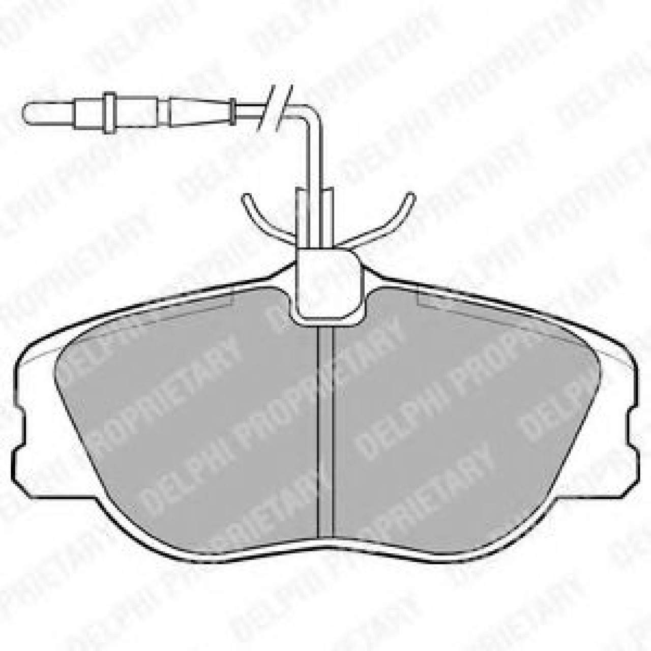 Set placute frana,frana disc PEUGEOT EXPERT Van (222) (1995 - 2016) DELPHI LP909 piesa NOUA