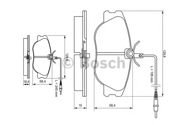 Set placute frana,frana disc PEUGEOT EXPERT Van (222) (1995 - 2016) BOSCH 0 986 424 033 piesa NOUA