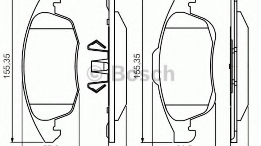 Set placute frana,frana disc PEUGEOT PARTNER (2008 - 2016) BOSCH 0 986 495 258 piesa NOUA