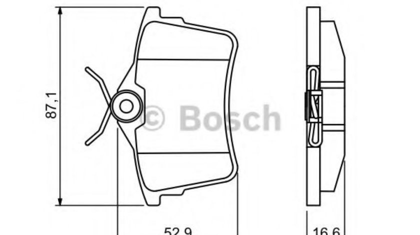 Set placute frana,frana disc PEUGEOT PARTNER (2008 - 2016) BOSCH 0 986 494 304 piesa NOUA