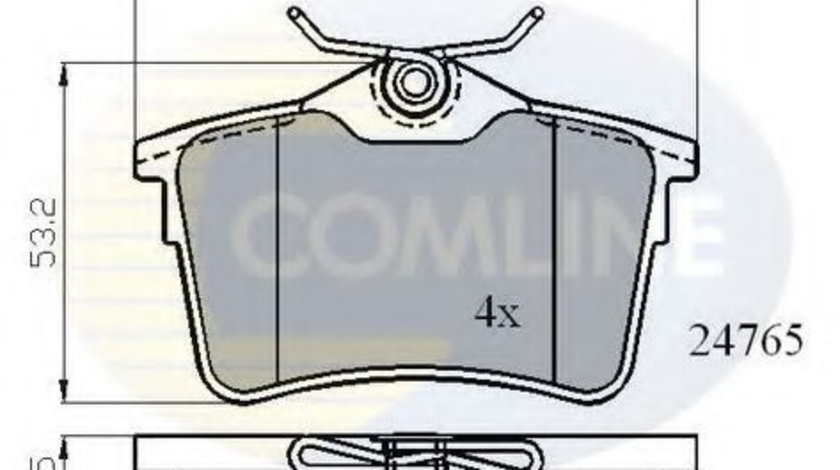 Set placute frana,frana disc PEUGEOT PARTNER (2008 - 2016) COMLINE CBP01797 piesa NOUA