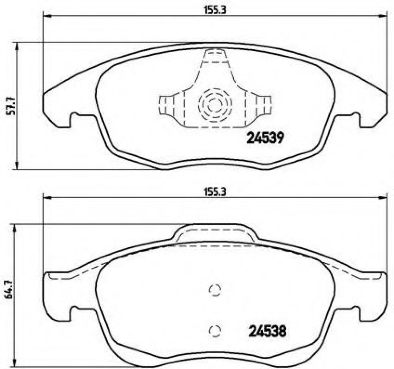 Set placute frana,frana disc PEUGEOT PARTNER (2008 - 2016) BREMBO P 61 083 piesa NOUA