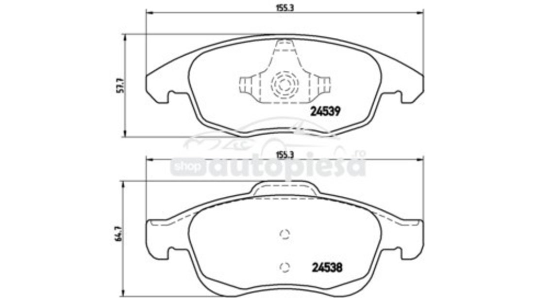 Set placute frana,frana disc PEUGEOT PARTNER (2008 - 2016) ITN 16-BP1489 piesa NOUA