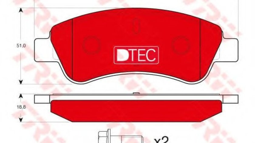 Set placute frana,frana disc PEUGEOT PARTNER combispace (5F) (1996 - 2012) TRW GDB1463DTE piesa NOUA