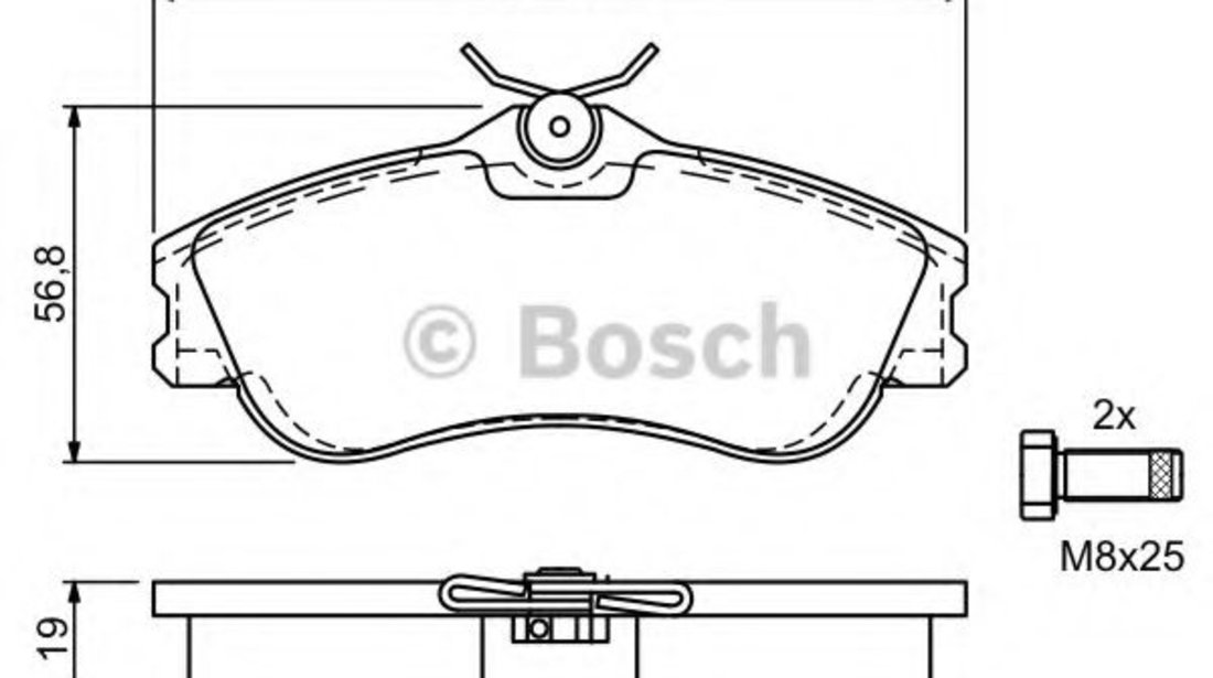 Set placute frana,frana disc PEUGEOT PARTNER combispace (5F) (1996 - 2012) BOSCH 0 986 424 583 piesa NOUA