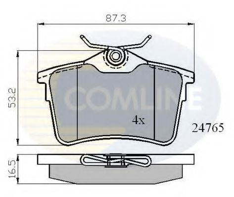 Set placute frana,frana disc PEUGEOT PARTNER caroserie (2008 - 2016) COMLINE CBP01797 piesa NOUA