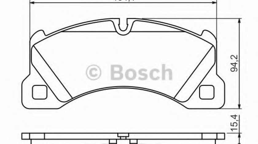 Set placute frana,frana disc PORSCHE CAYENNE (92A) (2010 - 2016) BOSCH 0 986 494 206 piesa NOUA