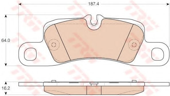 Set placute frana,frana disc PORSCHE CAYENNE (92A) (2010 - 2016) TRW GDB1962 piesa NOUA