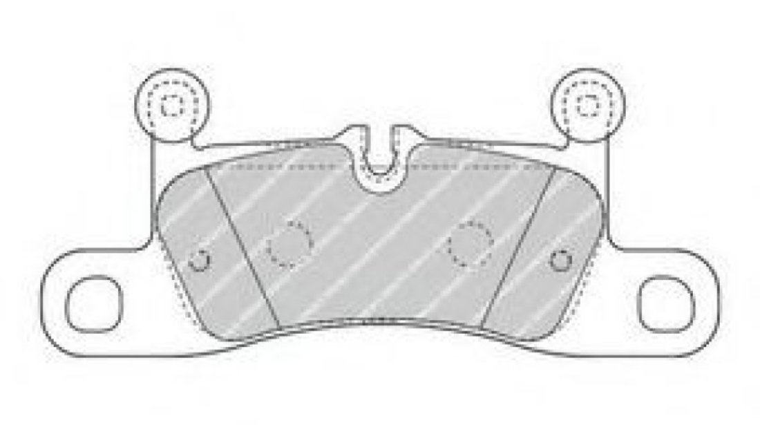 Set placute frana,frana disc PORSCHE CAYENNE (92A) (2010 - 2016) FERODO FDB4424 piesa NOUA