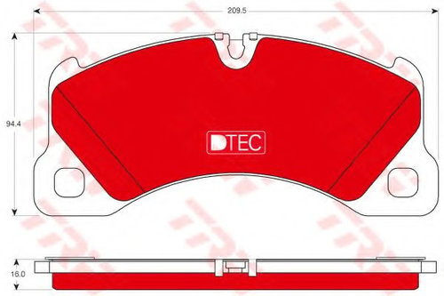 Set placute frana,frana disc PORSCHE CAYENNE (9PA, 955) (2002 - 2010) TRW GDB1774DTE piesa NOUA