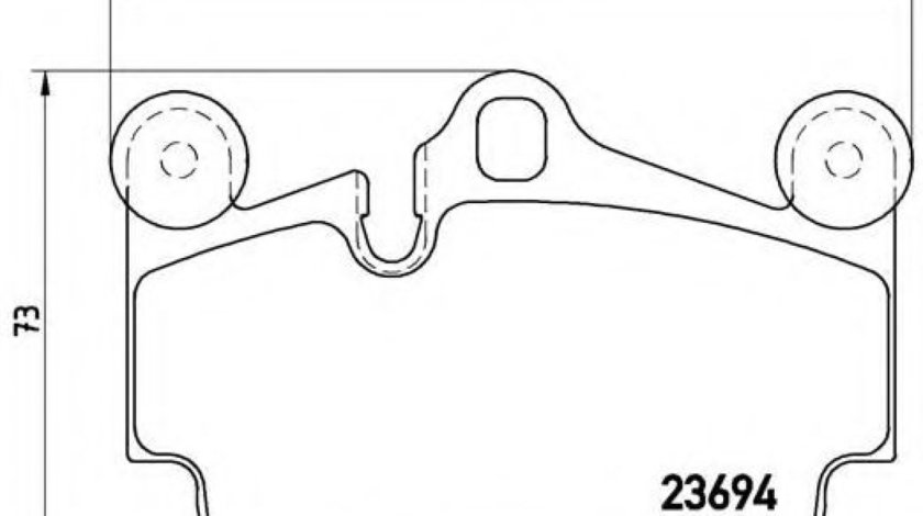 Set placute frana,frana disc PORSCHE CAYENNE (9PA, 955) (2002 - 2010) BREMBO P 85 070 piesa NOUA