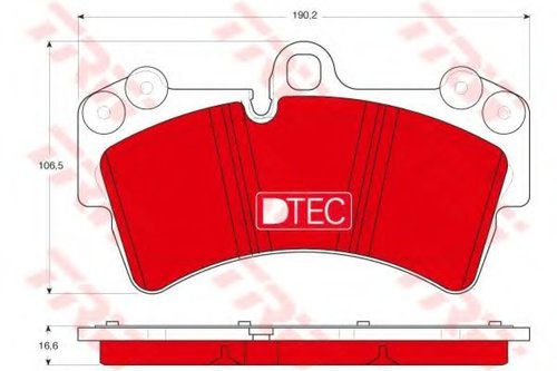 Set placute frana,frana disc PORSCHE CAYENNE (9PA, 955) (2002 - 2010) TRW GDB1548DTE piesa NOUA