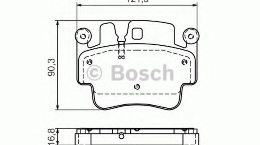 Set placute frana,frana disc PORSCHE PANAMERA (970) (2009 - 2016) BOSCH 0 986 494 281 piesa NOUA