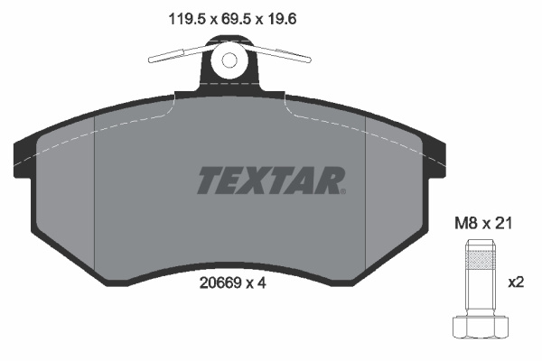 Set placute frana,frana disc punte fata (2066921 TEXTAR) AUDI,CHERY,JAC,RELY,RIICH,ZHONGHUA(BRILLIANCE)